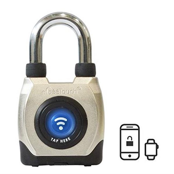 Egeetouch eGeeTouch 5-02101-94 3rd Generation Bluetooth Plus NFC Short Shackle Weatherproof Outdoor Smart Padlock 5-02101-94